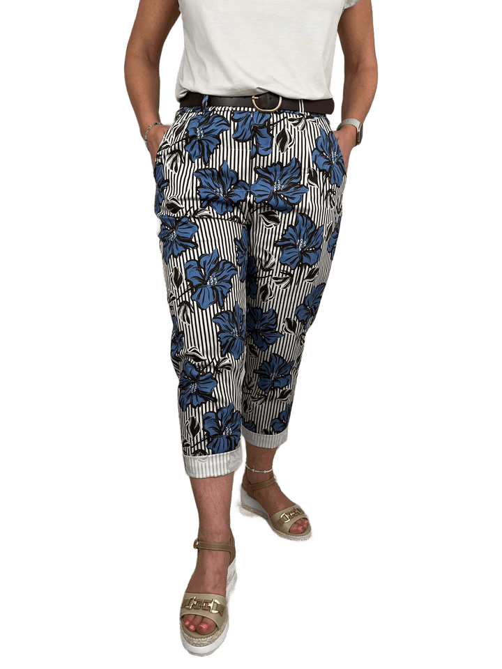 Hose mit Alloverdruck, blau