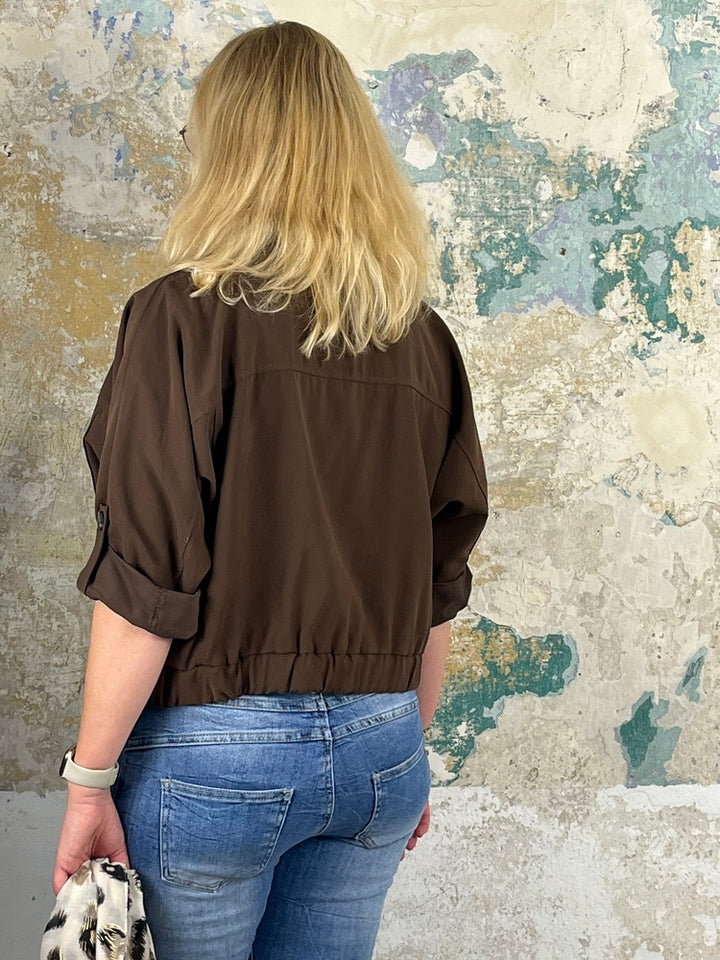 Blousonjacke kurze Form, braun