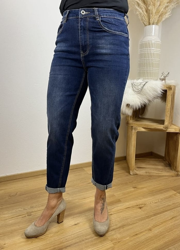 Jeans Mom Fit, dark denim