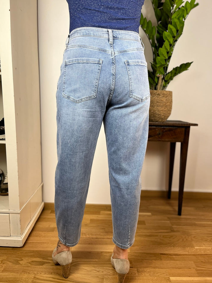 Jeans Mom-Fit, blue denim