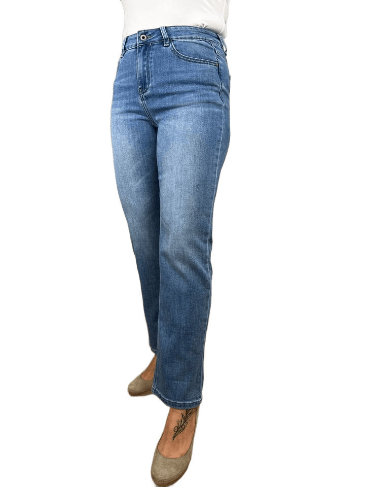 Jeans Straight-Cut, blue denim