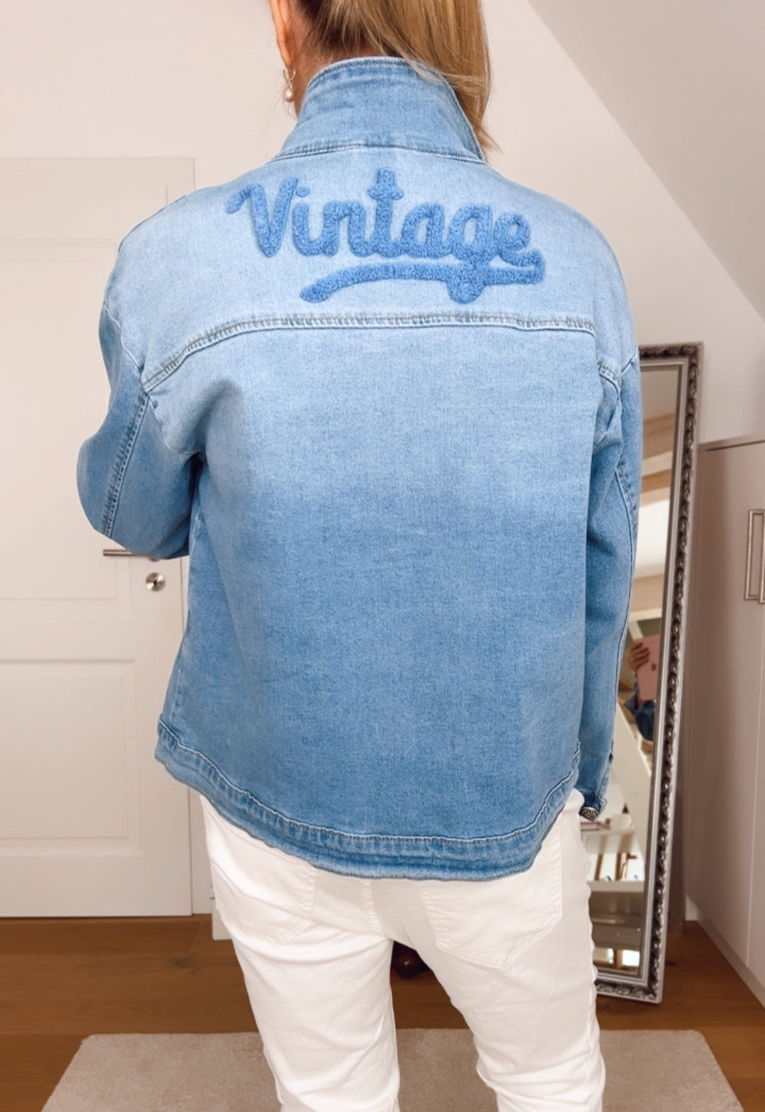 Jeansjacke Vintage mit Fransen, blue denim von Bella Vita - Mode & Lifestyle
