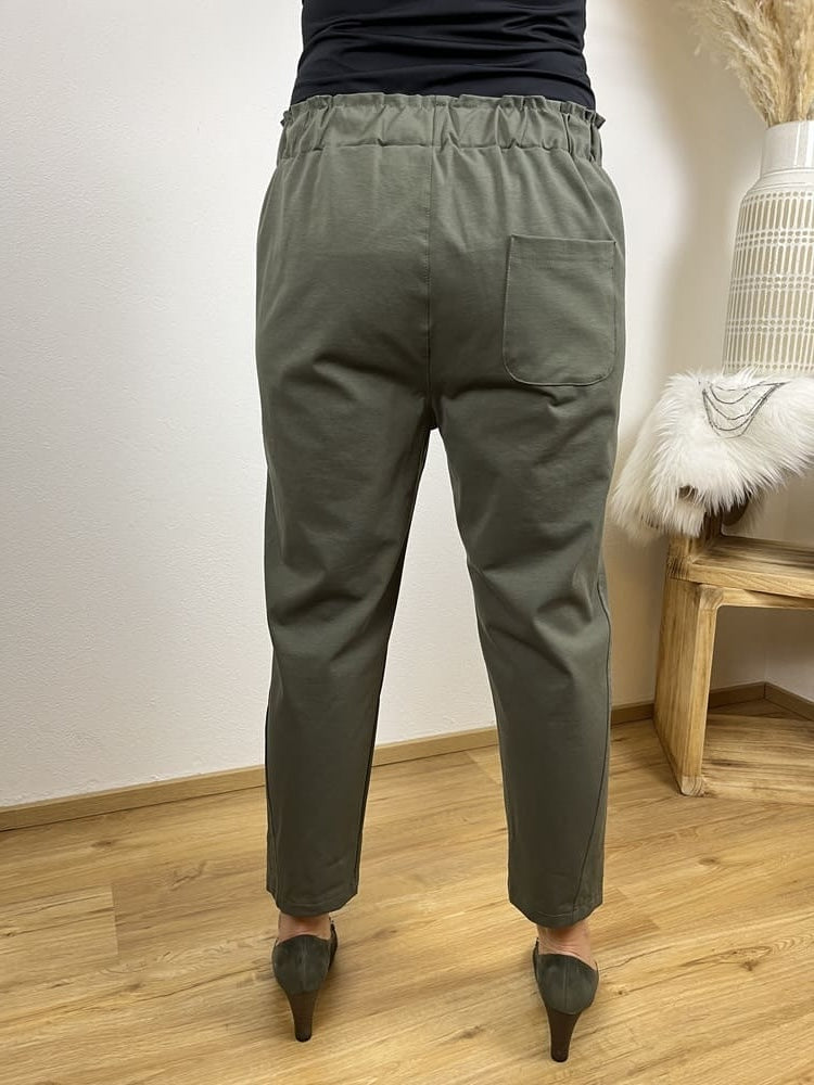 Jersey-Hose 7/8, khaki