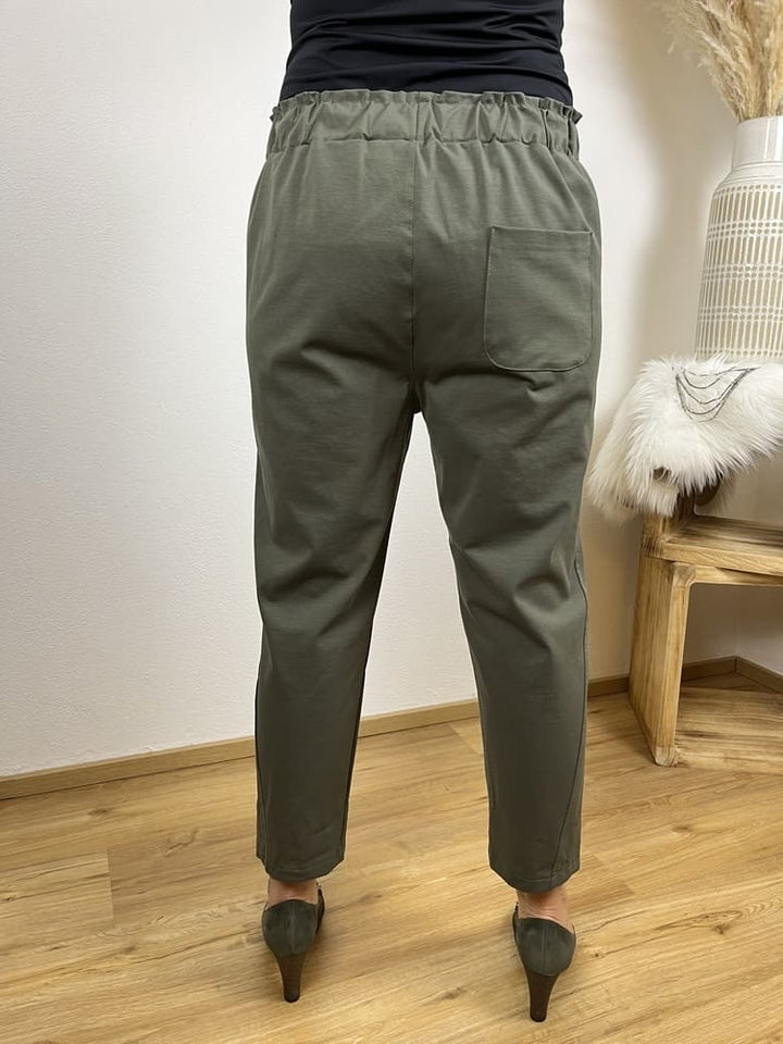 Jersey-Hose 7/8, khaki