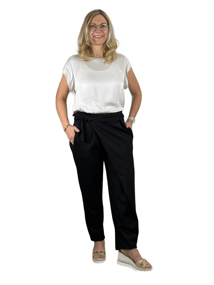Jerseyhose mit Dehnbund, schwarz