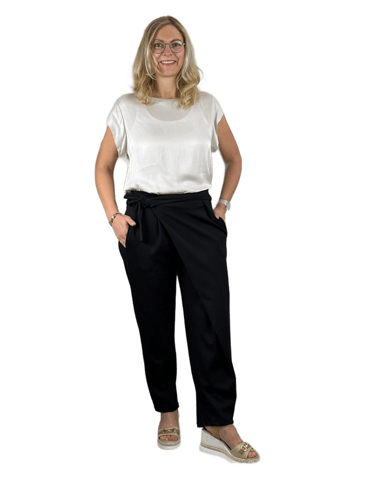 Jerseyhose mit Dehnbund, schwarz