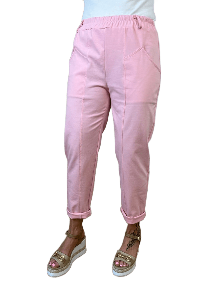Jerseyhose mit Dehnbund und Einschubtaschen