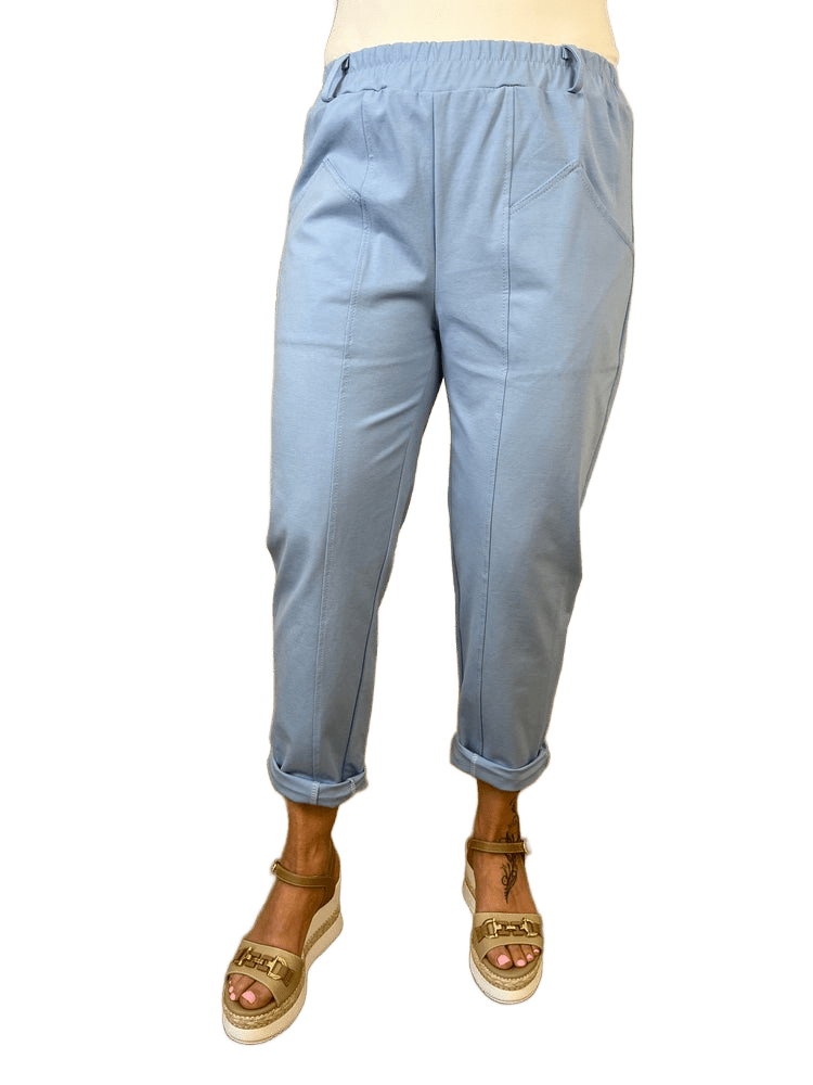 Jerseyhose mit Dehnbund und Einschubtaschen
