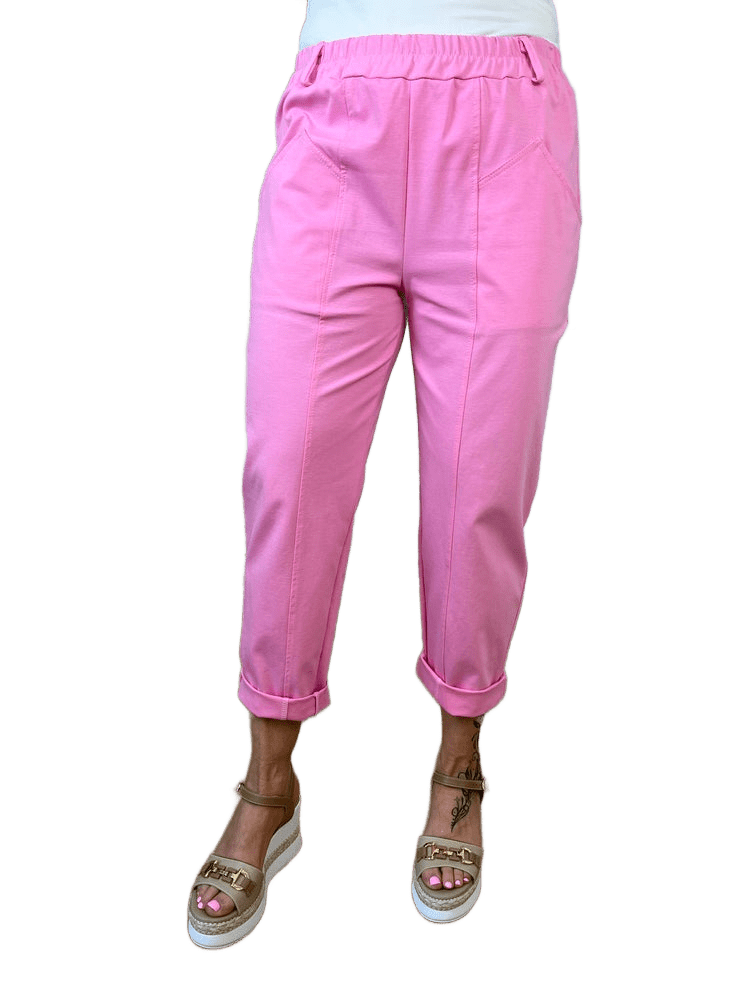 Jerseyhose mit Dehnbund und Einschubtaschen