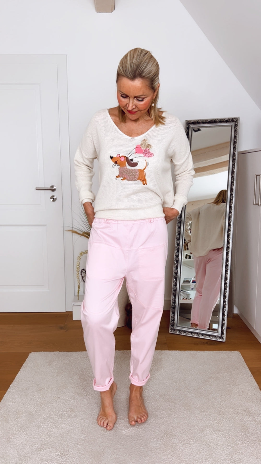 Jogpant Amour, rosa von Bella Vita - Mode & Lifestyle