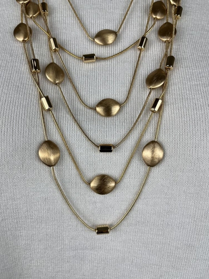 Collier mehrreihig, goldfarben
