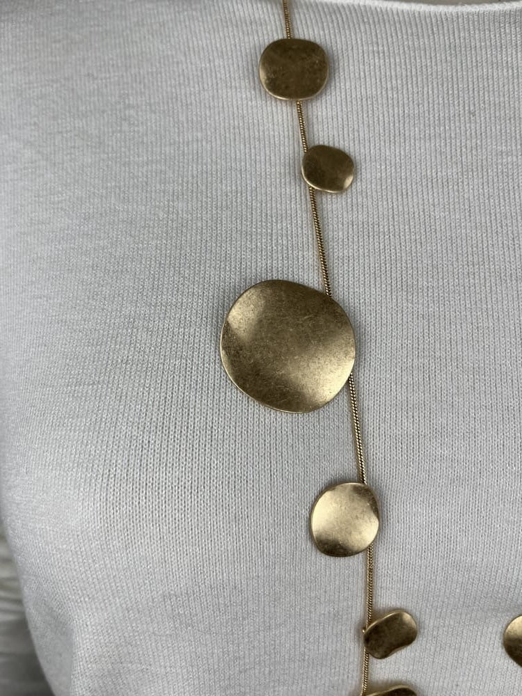 Kette mit Zierplättchen, goldfarben