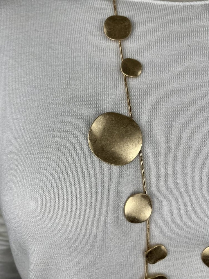 Kette mit Zierplättchen, goldfarben