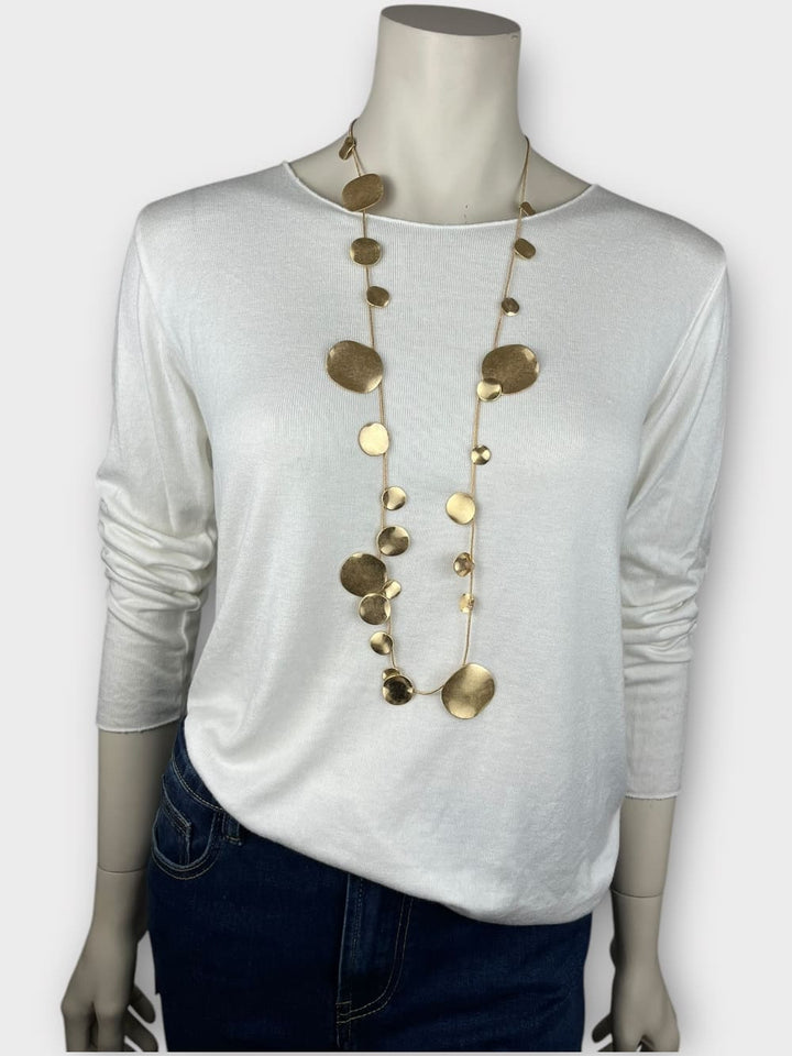 Kette mit Zierplättchen, goldfarben
