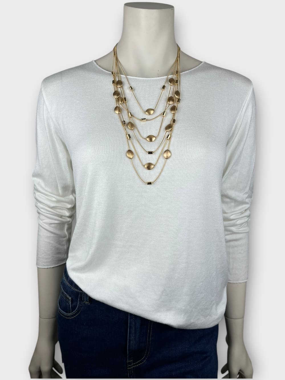 Collier mehrreihig, goldfarben