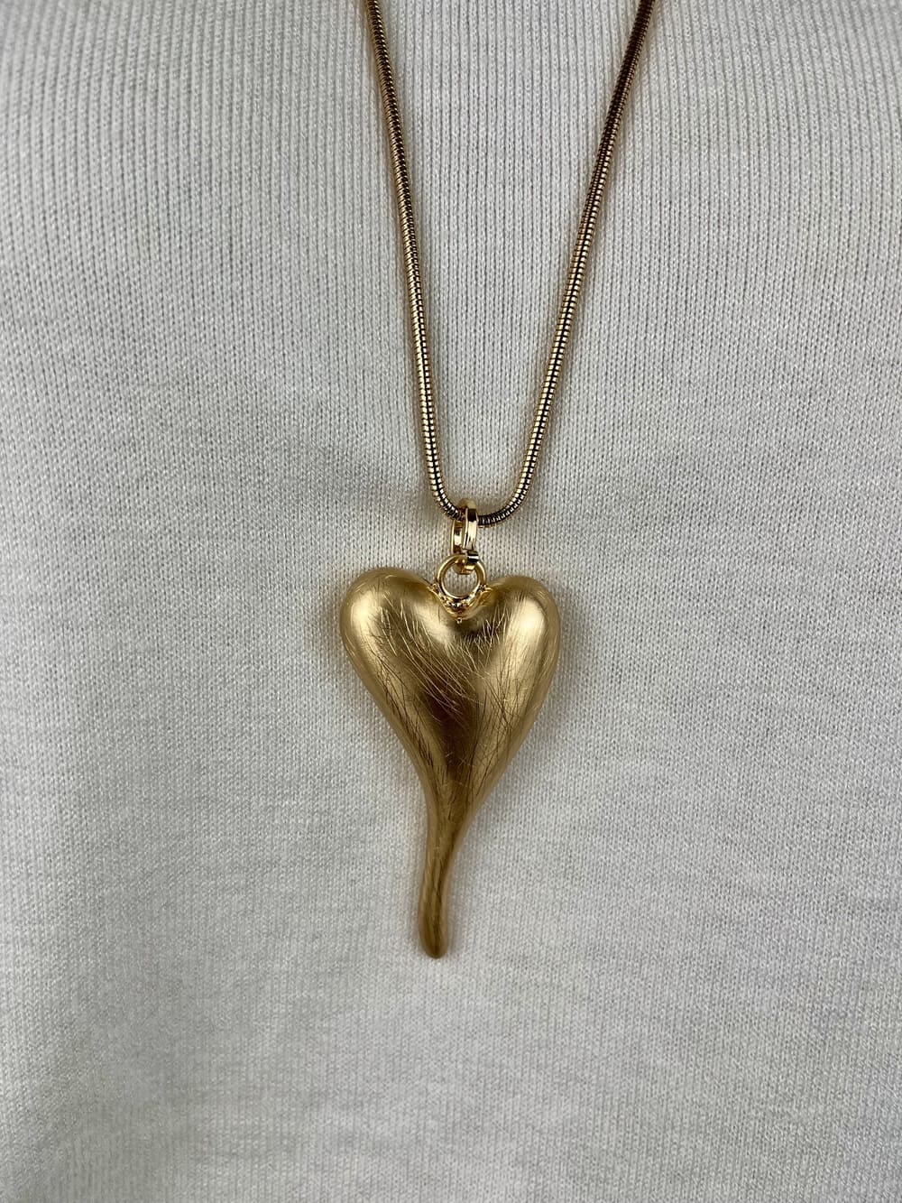 Kette mit Herz-Anhänger, goldfarben