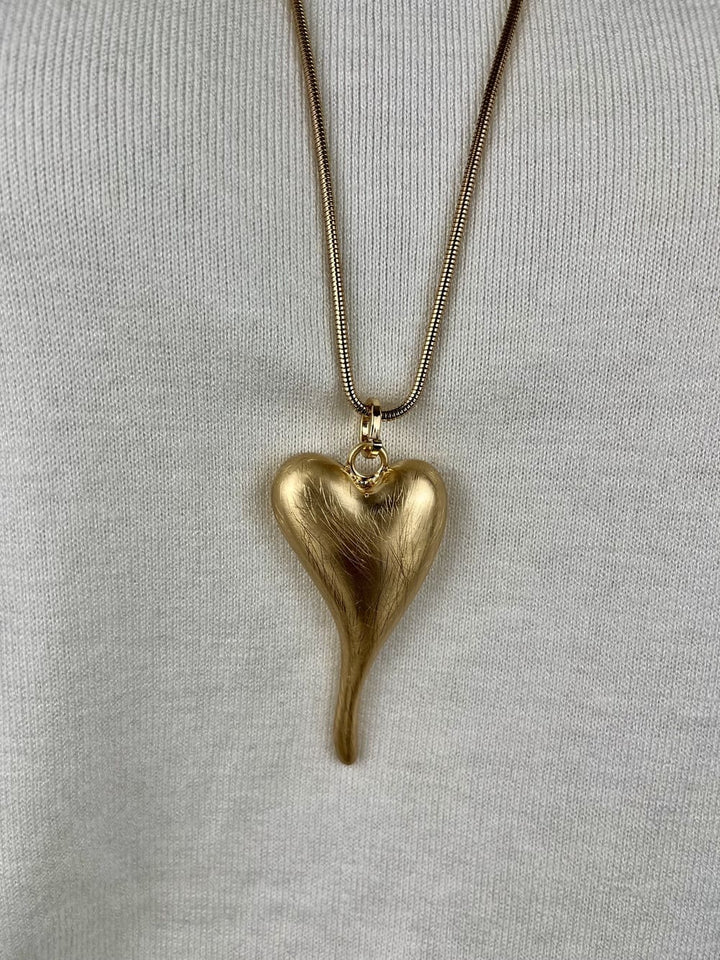Kette mit Herz-Anhänger, goldfarben