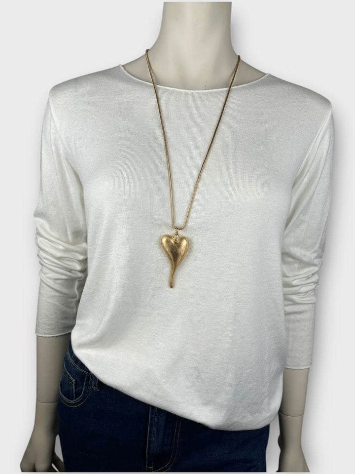 Kette mit Herz-Anhänger, goldfarben
