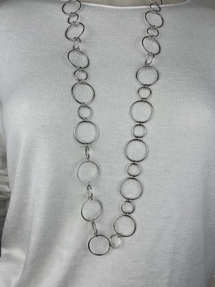 Kette mit Zierringen, silberfarben von Bella Vita - Mode & Lifestyle