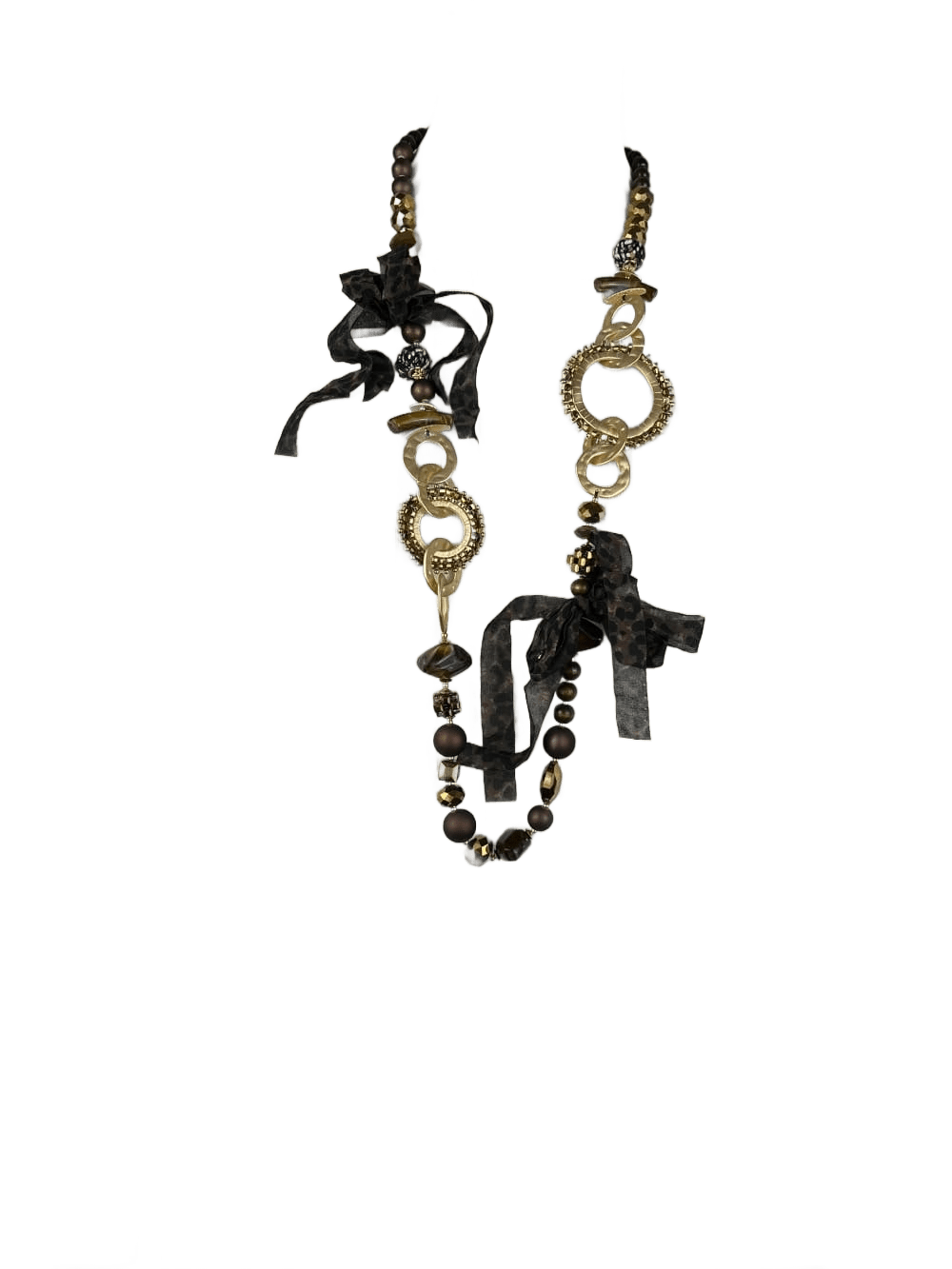 Kette Leo, braun-gold