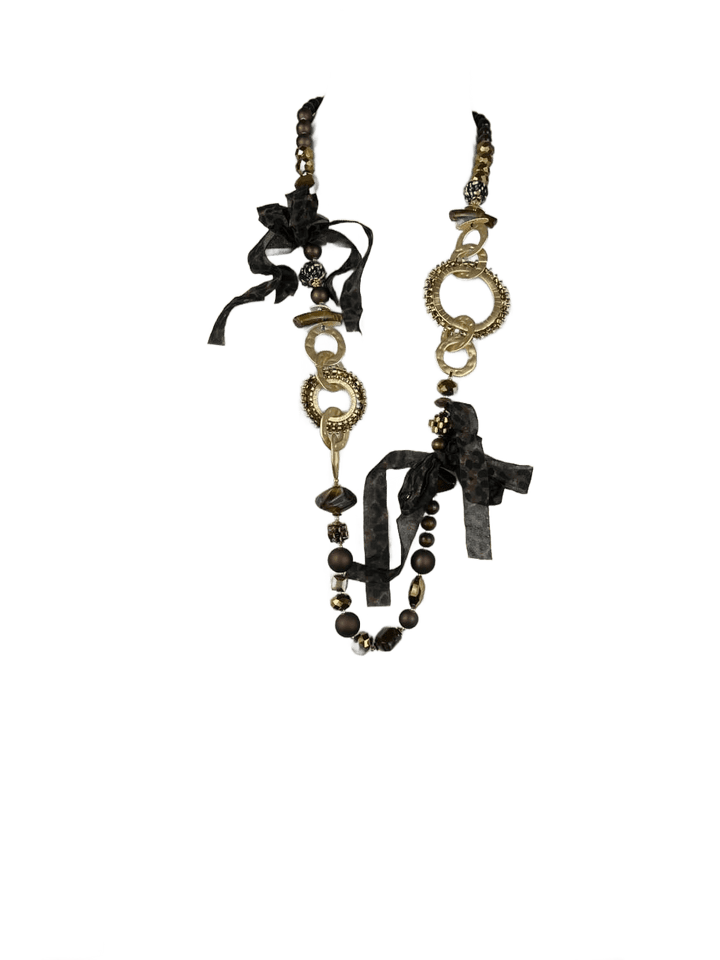 Kette Leo, braun-gold