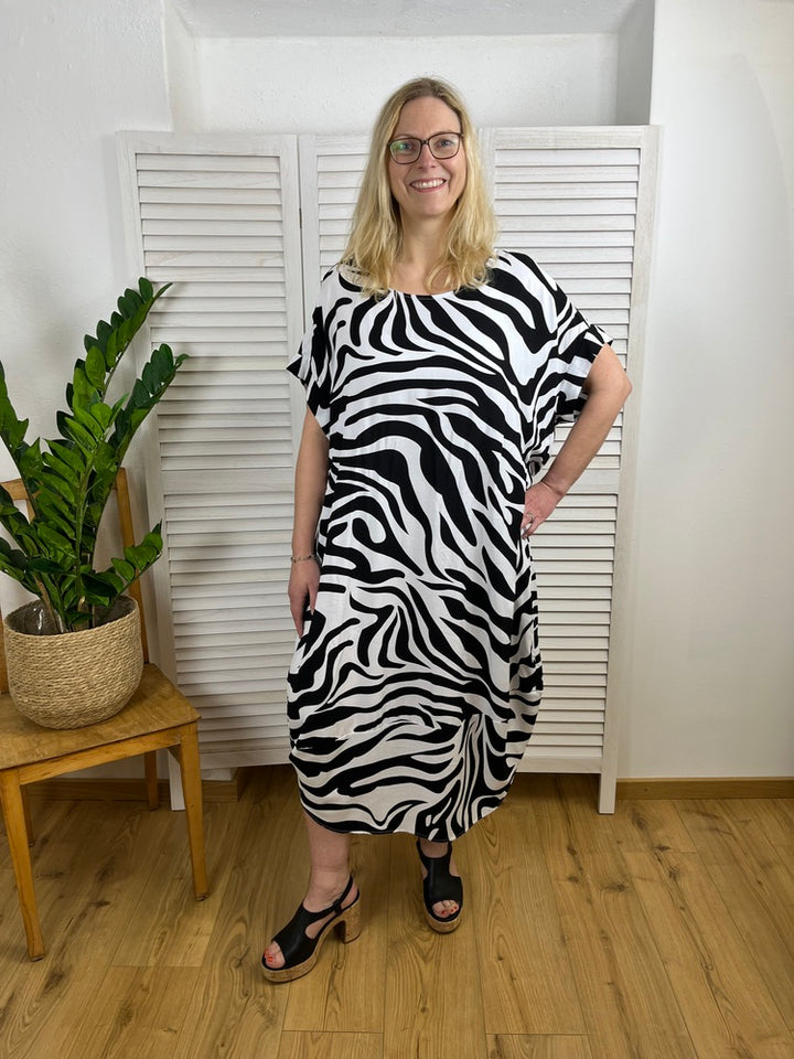 Kleid Zebra, schwarz-weiß