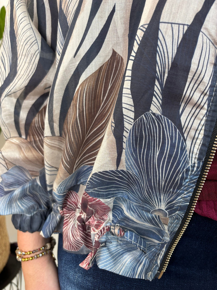 leichter Blouson mit Alloverdruck, marine von Bella Vita - Mode &amp; Lifestyle