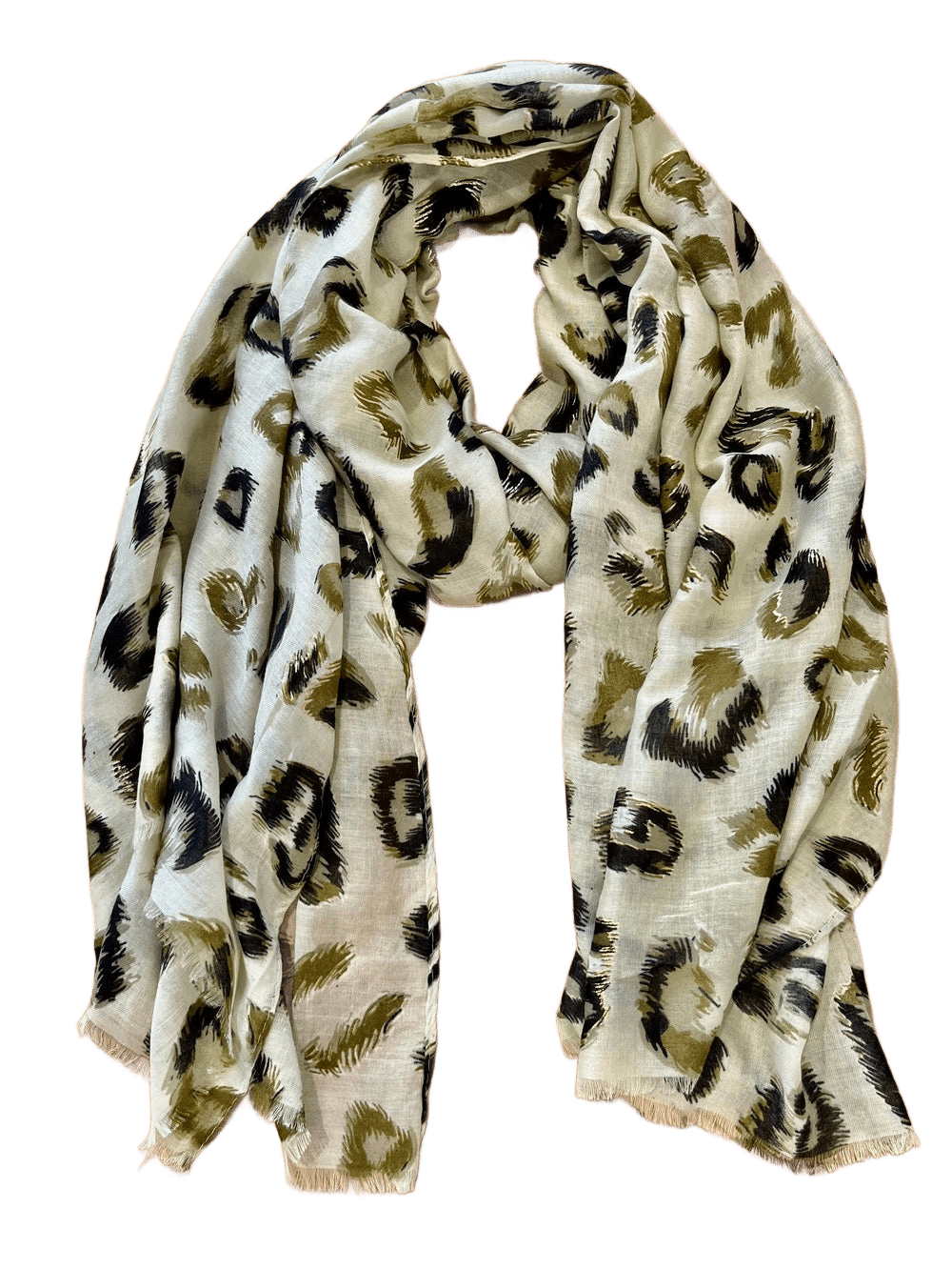 Leichter Schal aus Viskose, Animalprint