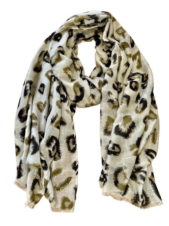 Leichter Schal aus Viskose, Animalprint