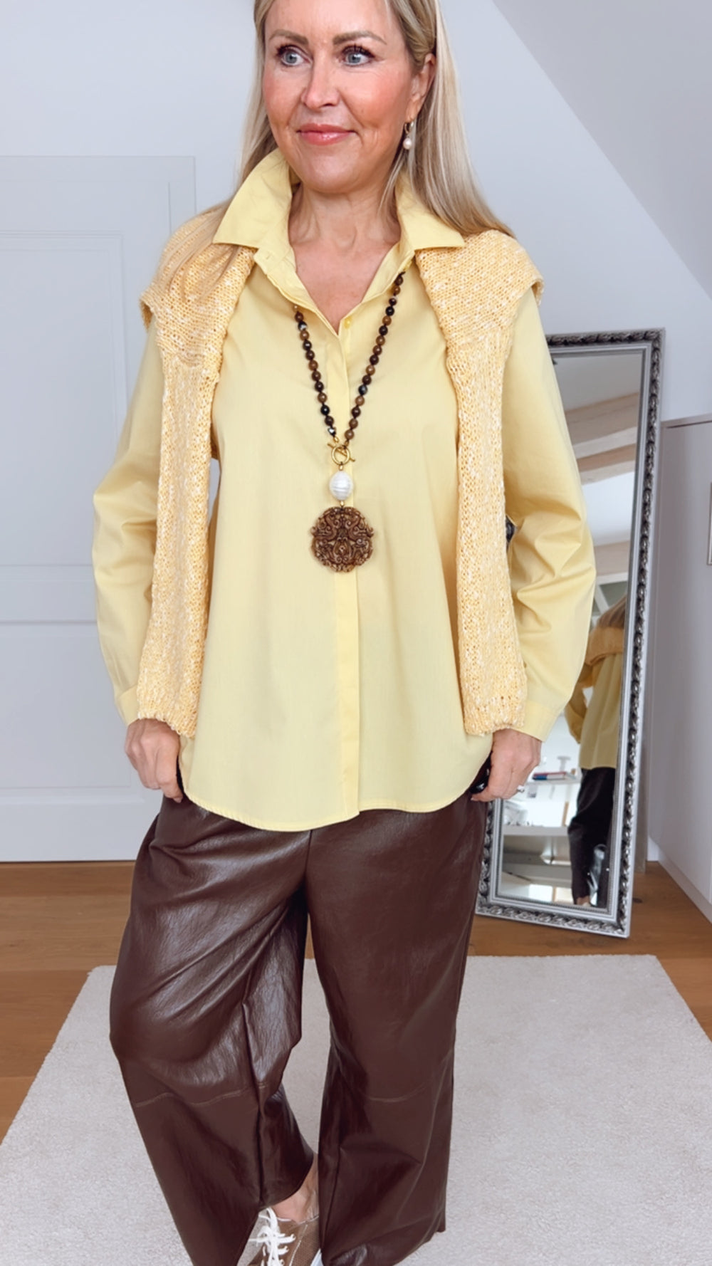 Longbluse Essential, gelb von Bella Vita - Mode & Lifestyle