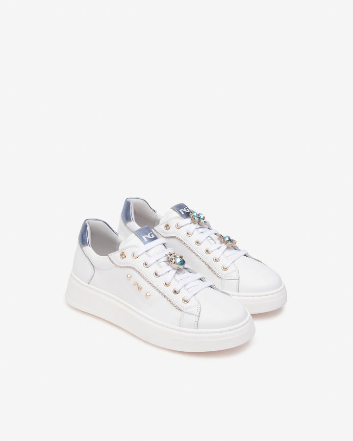 NeroGiardini Sneaker, weiß-blau