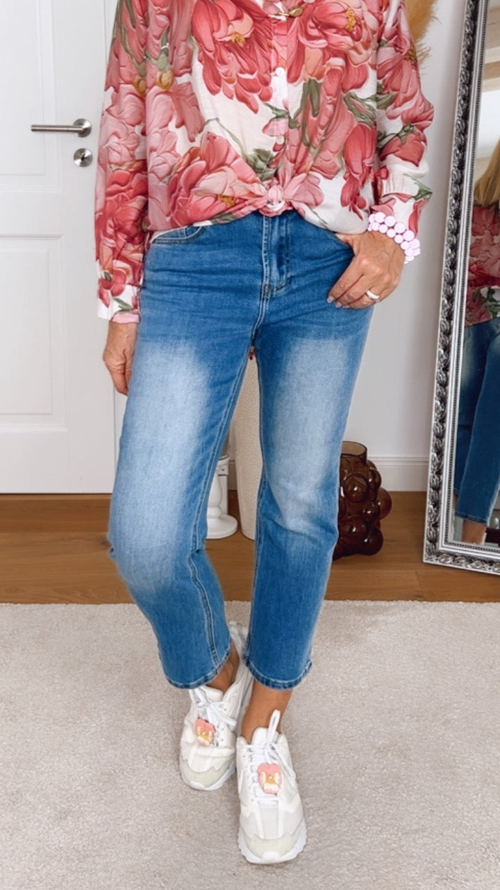 Druckbluse mit Stehkragen, floral von Bella Vita - Mode & Lifestyle