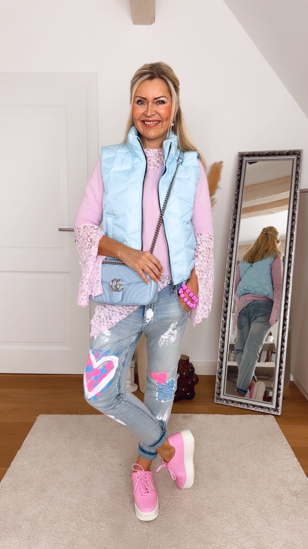 Jeans Hearts, blue denim von Bella Vita - Mode & Lifestyle