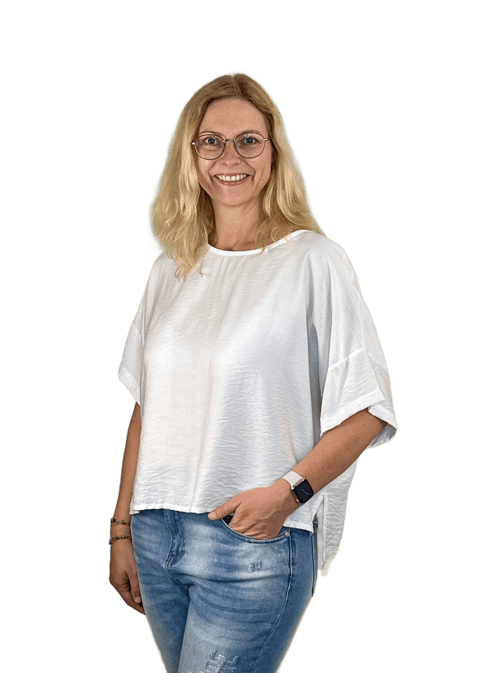 Oversize-Blusenshirt, uni