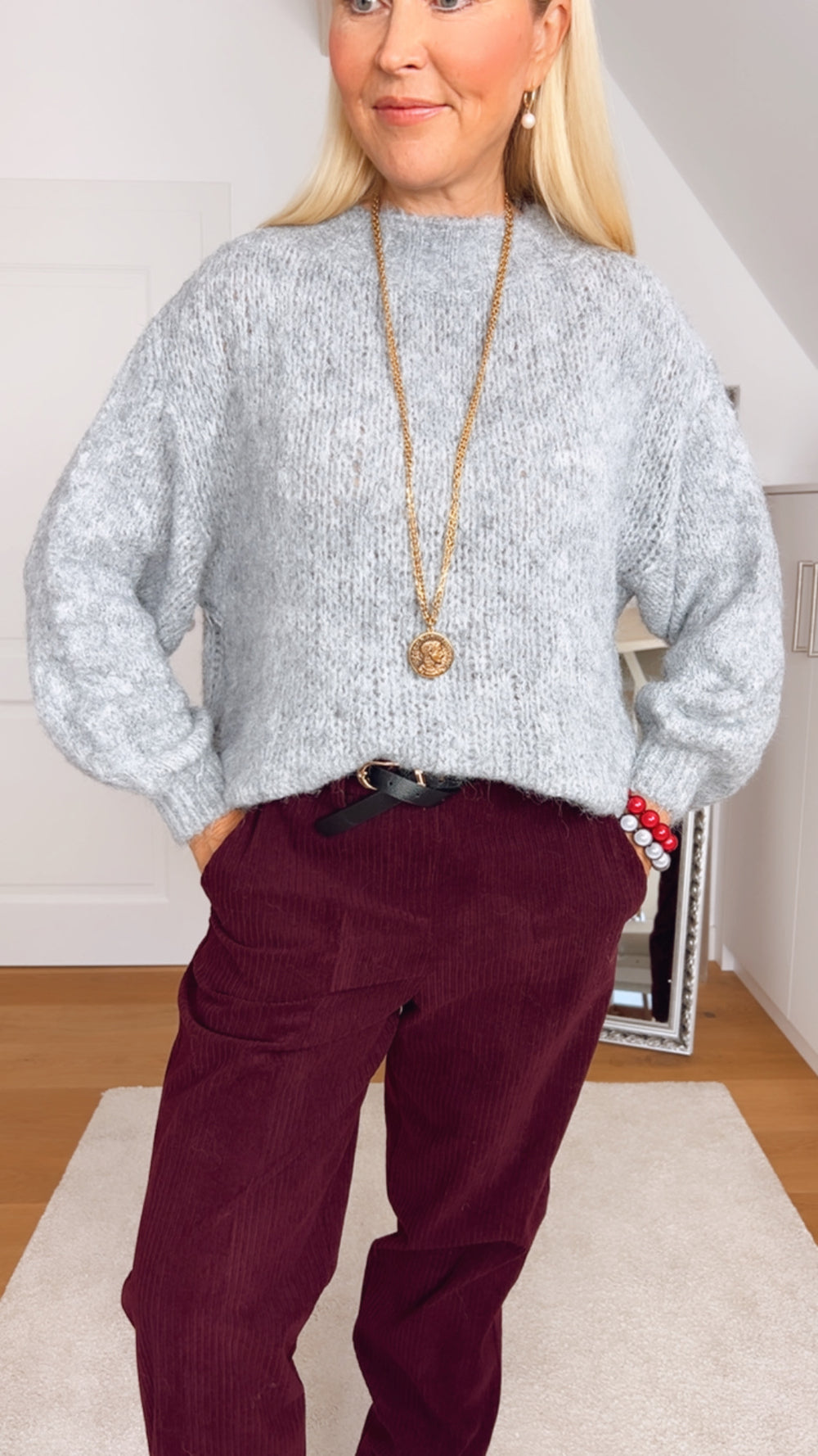 Grobstrickpullover, grau von Bella Vita - Mode & Lifestyle