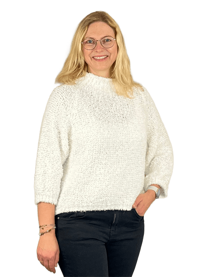 Pullover Bouclé mit 3/4-Arm