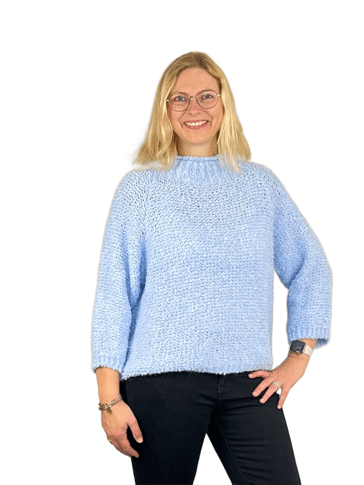 Pullover Bouclé mit 3/4-Arm