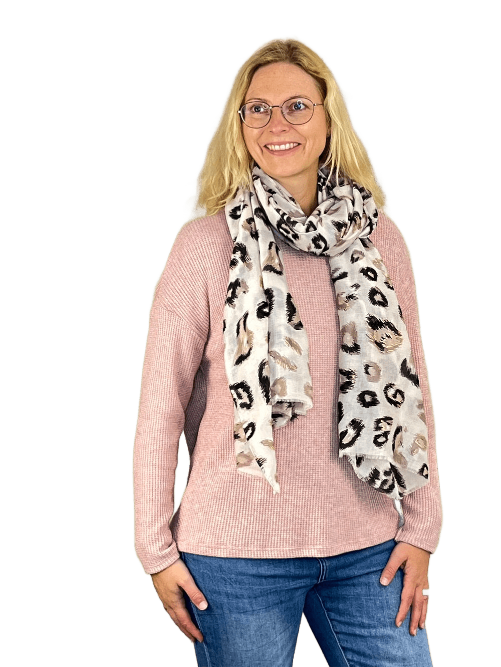 Rippenpulli mit Rundhals