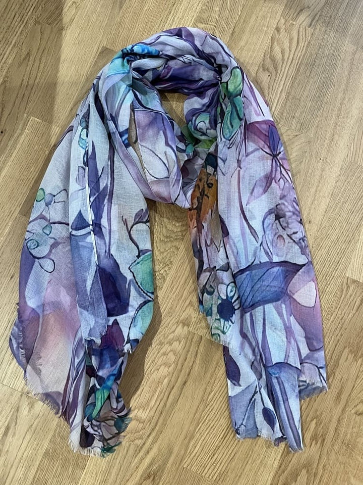Sommerschal aus Viskose, floral