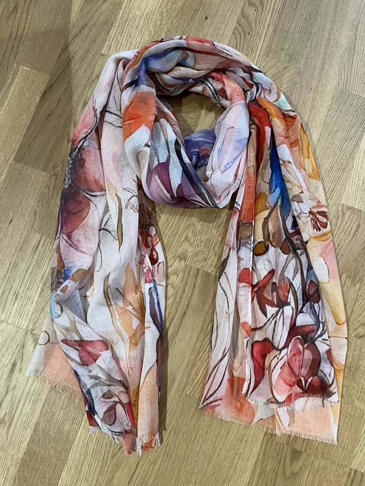 Sommerschal aus Viskose, floral