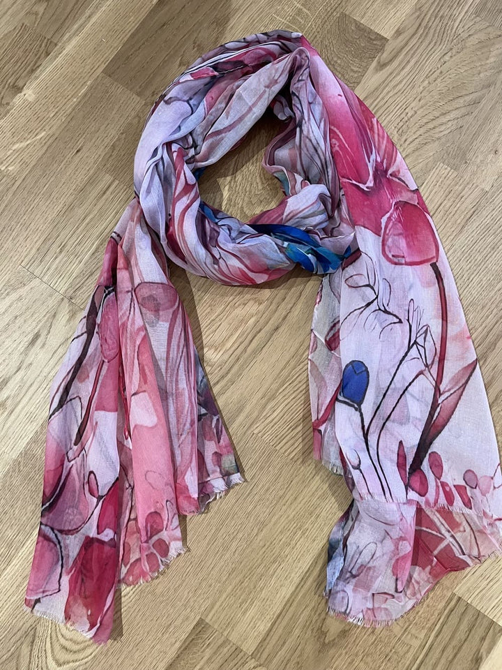 Sommerschal aus Viskose, floral