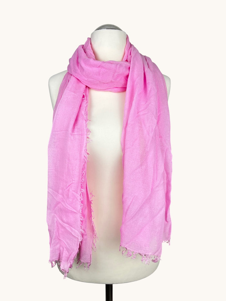 Viskoseschal mit Fransen, rosa von Bella Vita - Mode & Lifestyle
