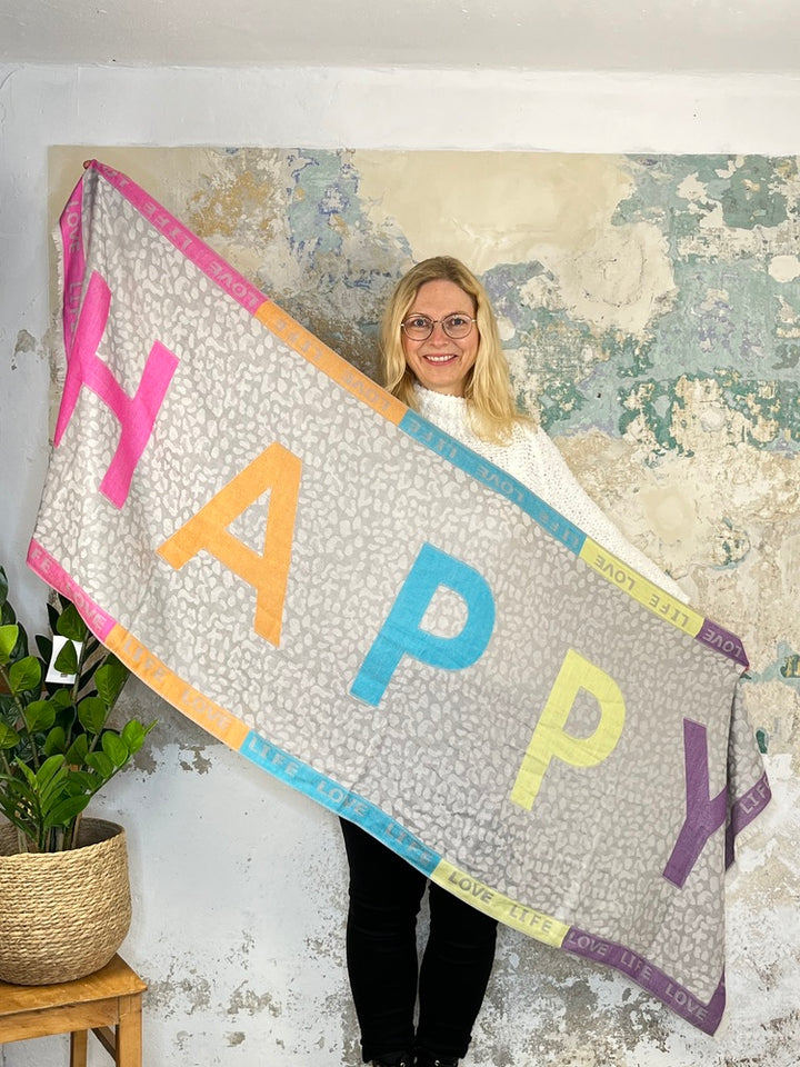Schal HAPPY mit Leomuster
