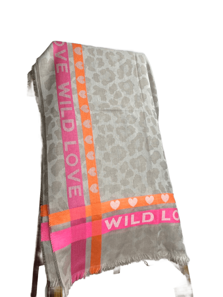 Schal Wild Love mit Neonstreifen