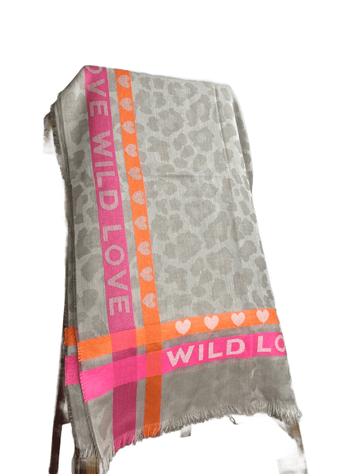 Schal Wild Love mit Neonstreifen