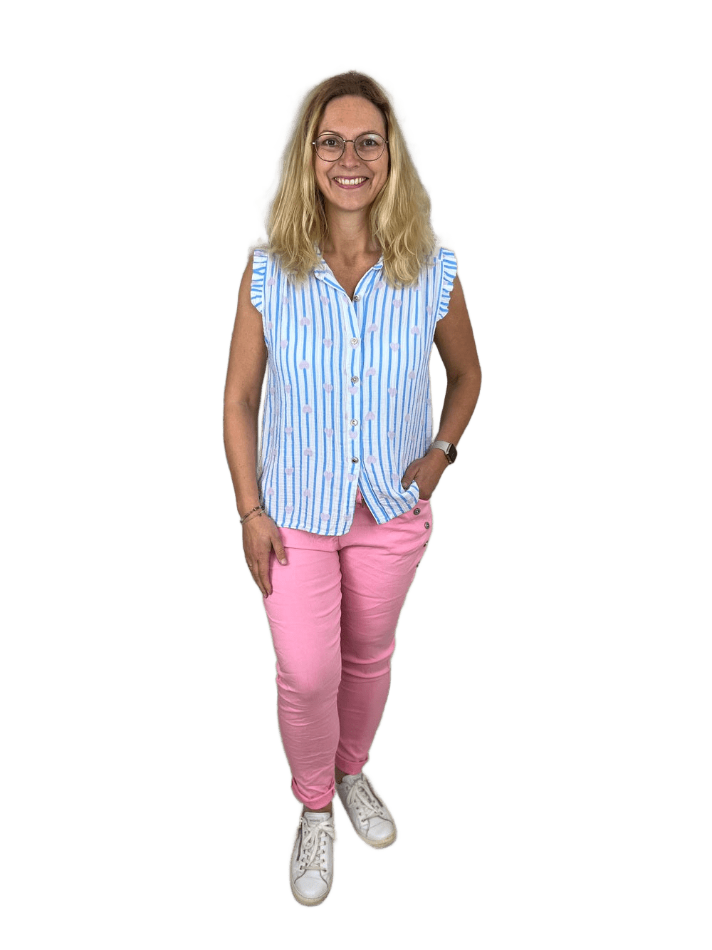 Schlupfhose mit Zierknöpfen