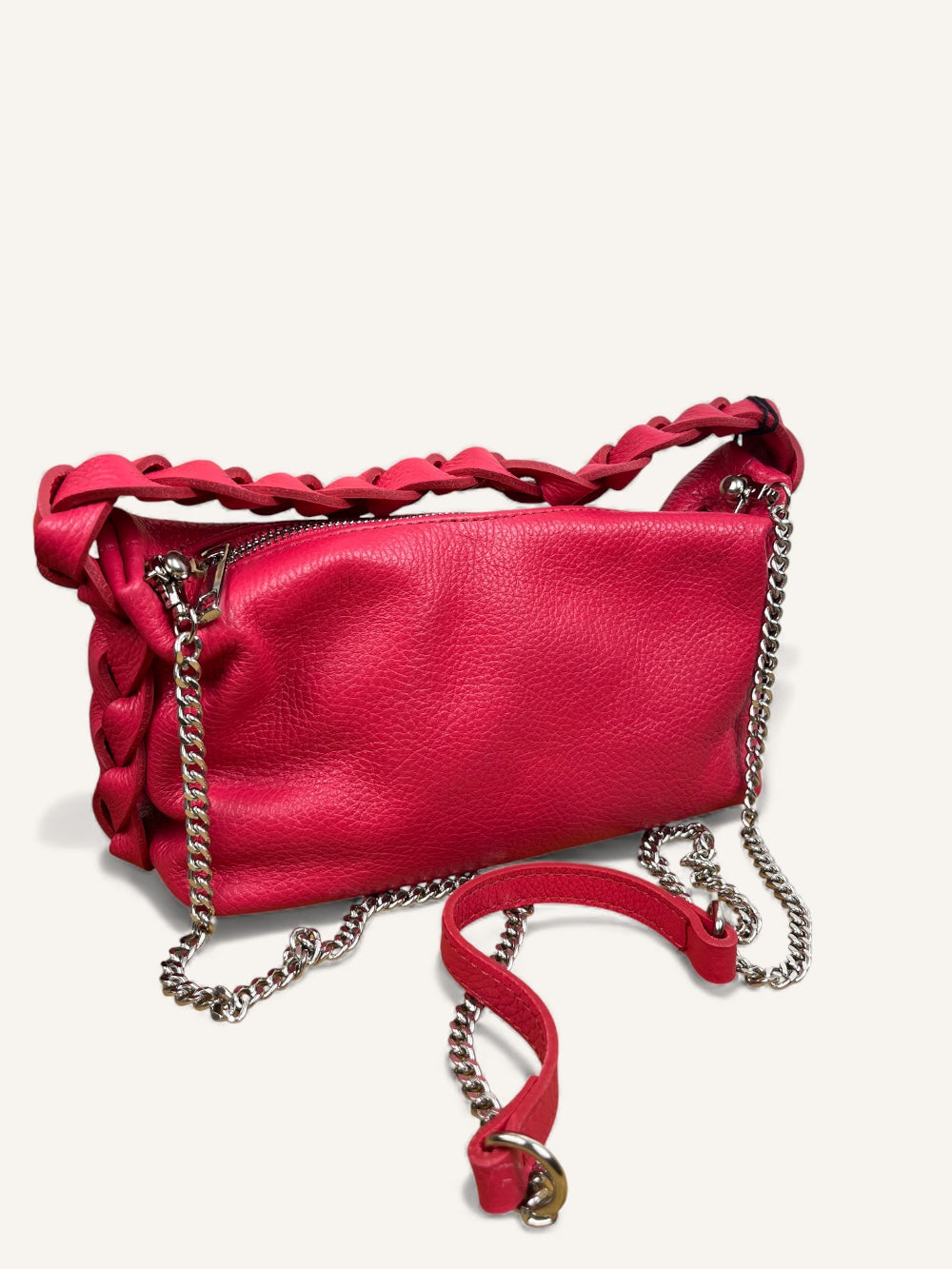 Schultertasche aus Echtleder mit dekorativem Schulterriemen von Bella Vita - Mode & Lifestyle