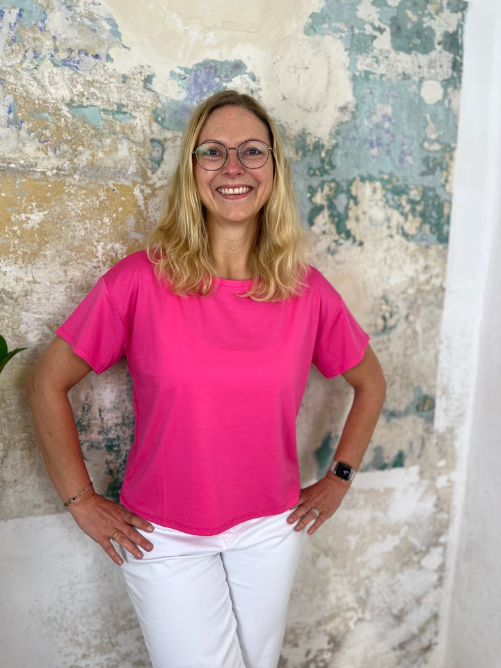 Basicshirt mit Halbarm