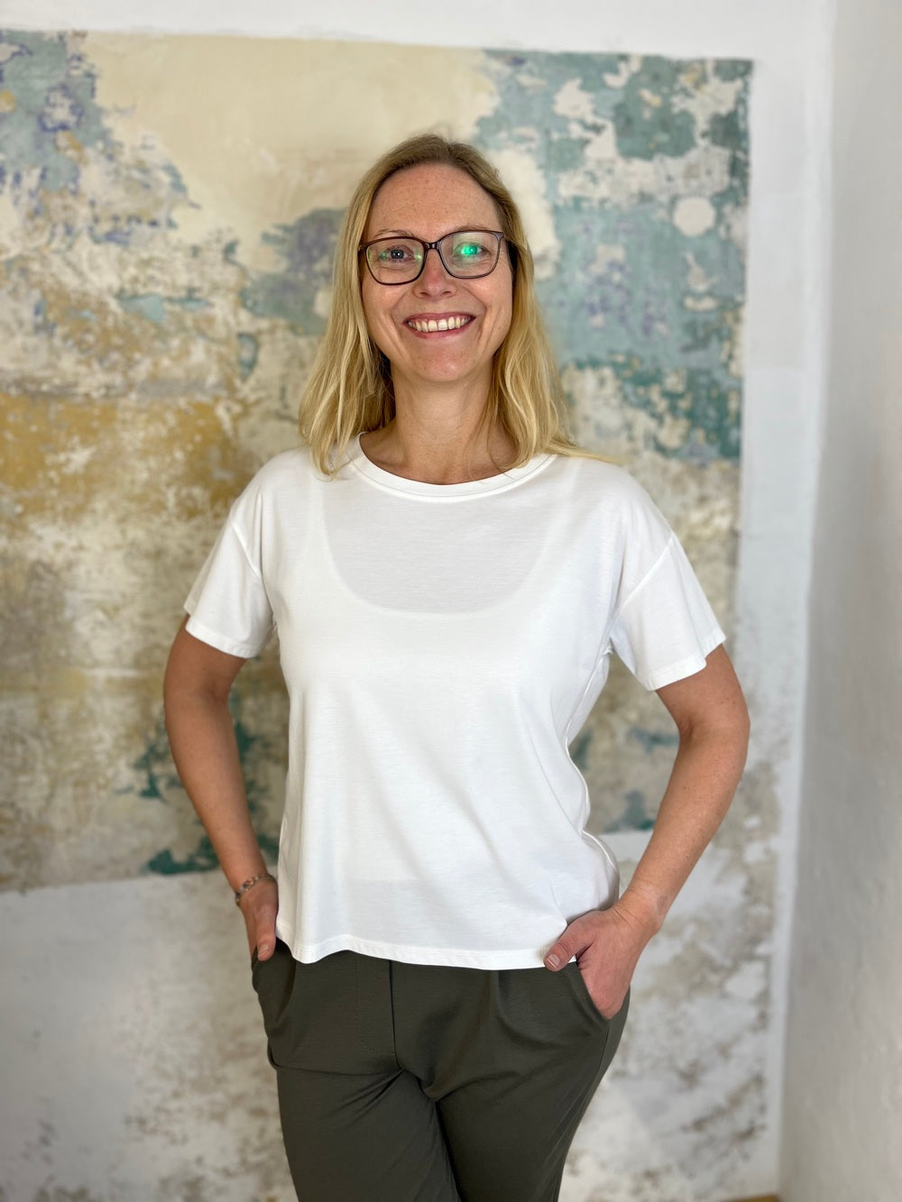 Basicshirt mit Halbarm