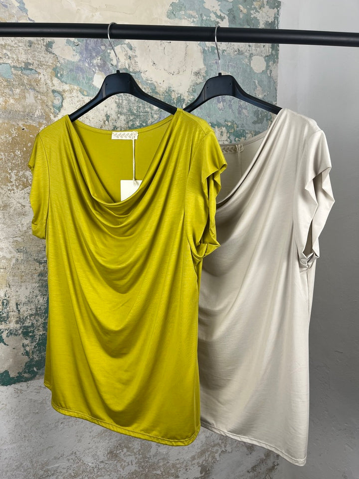Shirt mit Wasserfallausschnitt